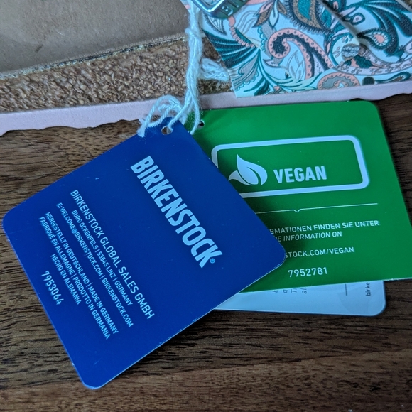 NEW Birkenstock Gizeh Vegan Rose Paisley Birko-flor-Regular Fit Size 39 L 8 M 6 - Picture 9 of 11